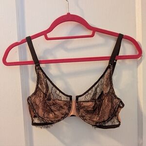Vintage La Perla Lace Underwire Balconette Bra - 34D